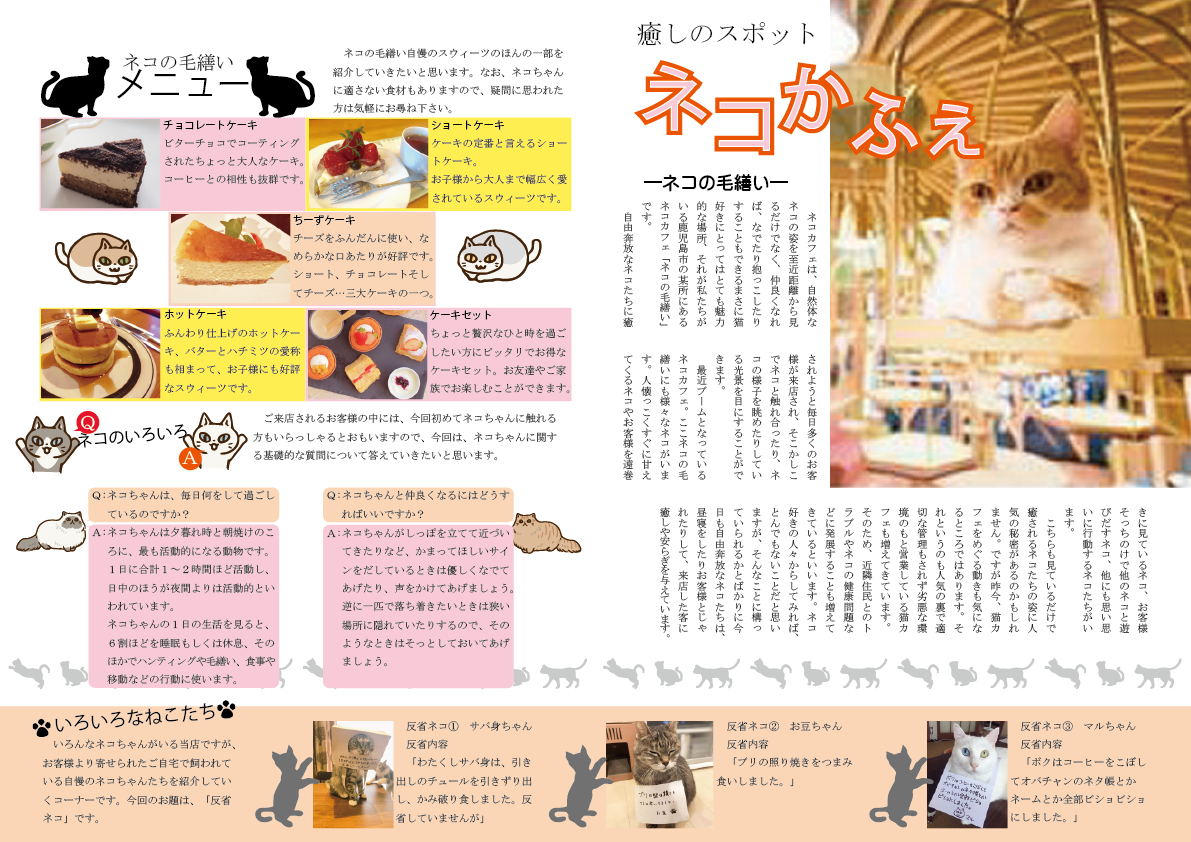 イメージ 創作チラシ 猫カフェ